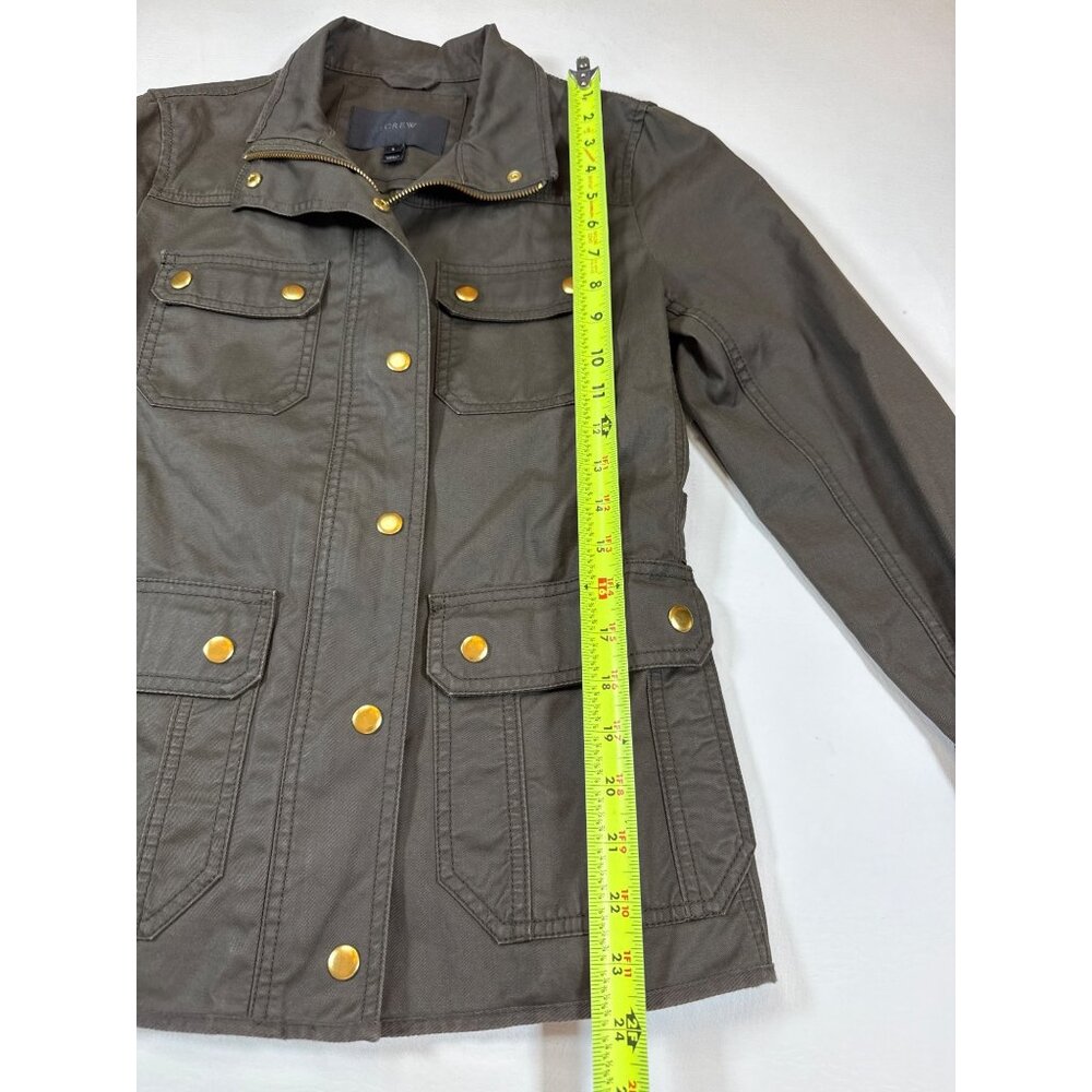 J.Crew The Downtown Field Jacket in olive green Zip Closure small (F328) - Picture 7 of 10